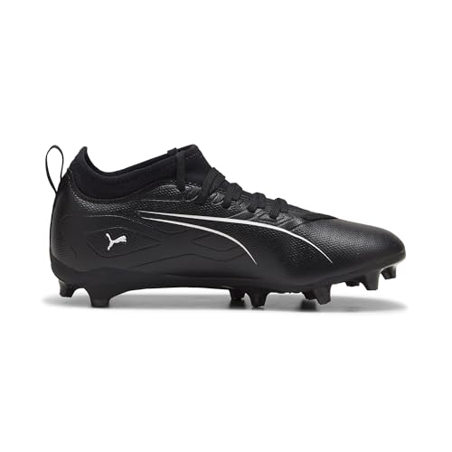 PUMA Tênis infantil unissex Ultra Match Firm Artificial Ground, Preto/branco, 6.5 Big Kid