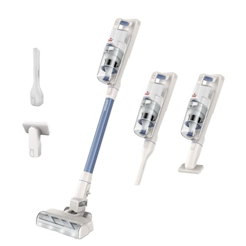 Bissell PowerClean, aspirateur Balai, Moteur 200 W, éclairage LED, Brosse Anti-enchevêtrement, 3-en-1, Conception autoportante, Filtre HEPA, Batterie Amovible 2000 mAh, autonomie 40 Minutes, 4261N