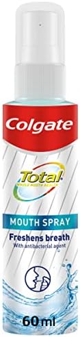COLGATE Total Mouth Spray with CPC 60ml, Protected Mouth & Fresh Breath Spray with an Antibacterial Agent (1x60ml), Blue