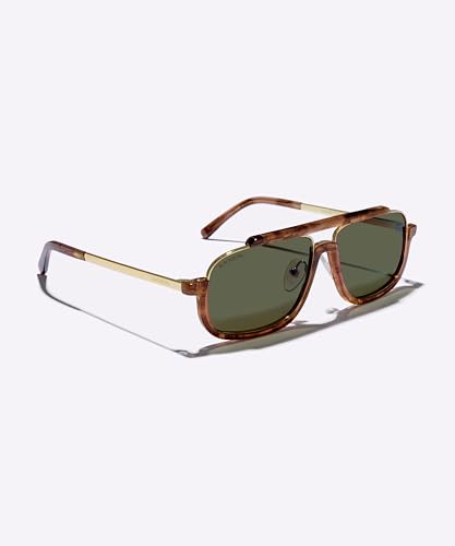 Image of Blackburn Polarized Aviator Sunglasses for Men & Women 2026 - Handmade Japanese Designer Frame, UV400 Protection