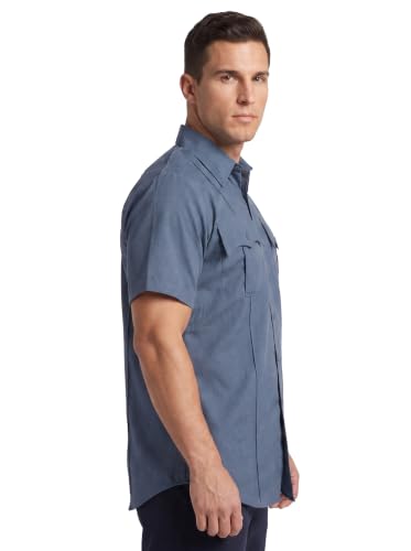 Image of First Class 100% Polyester Short Sleeve Men's Uniform Shirt White
