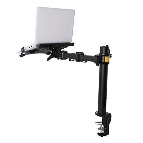 FLEXIMOUNTS 2 in 1 D1L Desk Laptop Stand Mounts Fits up to 15.6