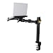 FLEXIMOUNTS 2 in 1 D1L Desk Laptop Stand Mounts Fits up to 15.6" Notebooks or 10"-27" LCD Computer Monitor,Height Adjustable LCD Arm,Clamp Mounting, 22 lbs Loading capacity