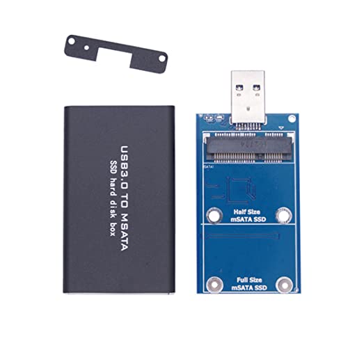 Caja externa USB 3.0 a mSATA SSD negra miniatura 6