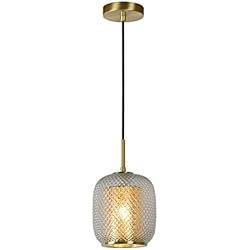 Colgantes Agatha LUCIDE AGATHA - Lámpara colgante - Ø 18 cm - 1xE27 - Oro mate/Latón