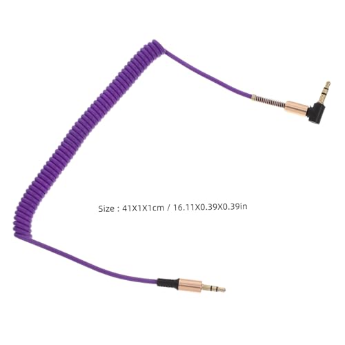Cable de audio AUX 3.5mm macho a macho en espiral x4 miniatura 2