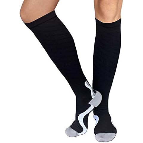 Ez Sox Compression Socks (S/M, Black/Grey, 1 pair) Cover