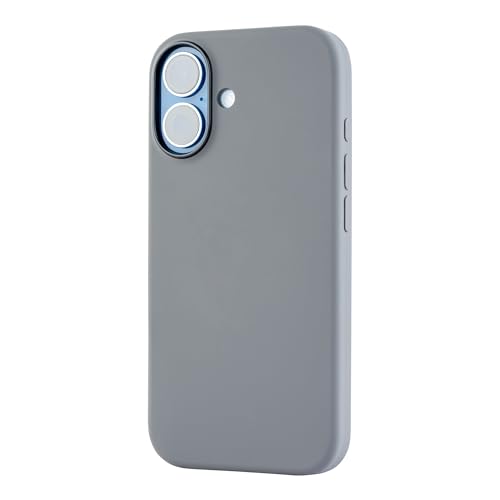 Image of TEKNE Silicone Back Case Cover Compatible with MagSafe for iPhone 17 | Soft-Touch Grip with Microfiber Lining | Raised Camera & Screen Protection | Slim Fit Case (Grey)