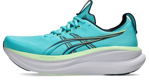 Image of ASICS Gel-Nimbus 28 Men's Running Shoes, Prussian Blue /Cream