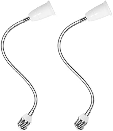 superdream E27 to E27 Light Lamp Bulb Flexible Gooseneck Extension Adaptor Converter (23in 2Pack)