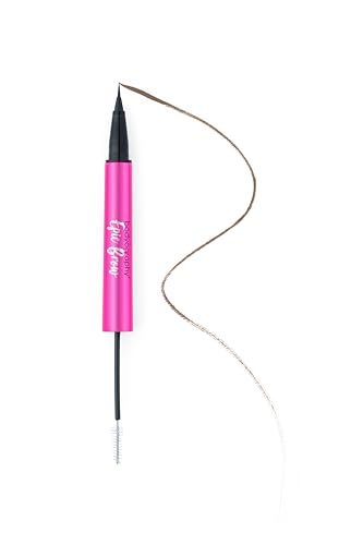 Bodyography Epic Brow Clear Brow Gel + Liquid Brow Definer | 2-in-1 Long-Wear Brow Shaper & Micro-Fine Pen | Hair-Like Strokes, Precise Definition | Ash