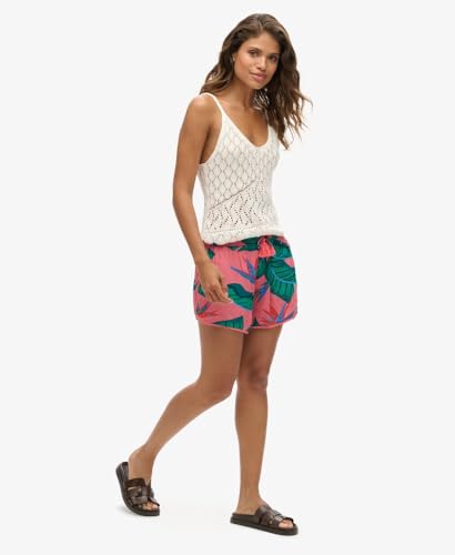 Superdry Para Mujer. W7110423A PantalóN Corto Playero Rosa (S), Casual, Viscosa - 4