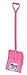 Garant Kids Poly Snow Shovel - Square Point - Blade size 9" x 10-3/8" - Plastic - Pink