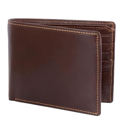 Tony Perotti Men's Italian Leather Bifold Slim Wallet With Card Holders, Pockets - Eco-Friendly Tanned Full Grain2