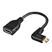 Mini HDMI to HDMI Cable, CableCreation 0.5ft 90 Degree Left Angle Mini-HDMI Male to HDMI Female Adapter,Support 1080P Full HD,3D,for Camera,Camcorder,Graphics Card,Laptop,Tablet,HDTV,Projector,Black