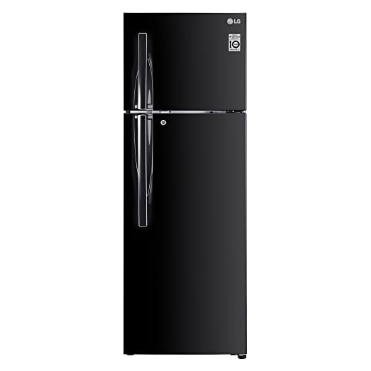 LG 308 L 3 Star Frost-Free Smart Inverter Double Door Refrigerator (GL-T322RESX, Black, Ebony Sheen, Door Cooling+ with Convertible, 2022 Model)