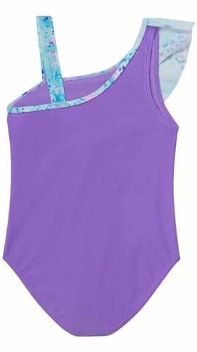 Speedo Girls Asymmetrical Ruffle One Piece Swimsuit2