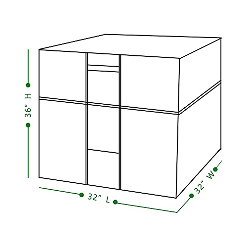 Forestchill Abdeckung für Klimaanlage für Außeneinheit, quadratisch, 81, 3 x 81, 3 x 91, 4 cm, für Kondensatanlage im Freien, Braun-2