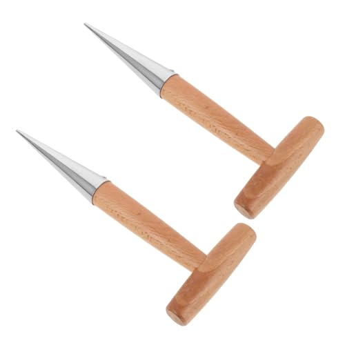OSALADI 2pcs Garden Dibber Portable Soil Puncher Tool Hand Dibber for Planting Dibbler Gardening Tool Ergonomic Handle