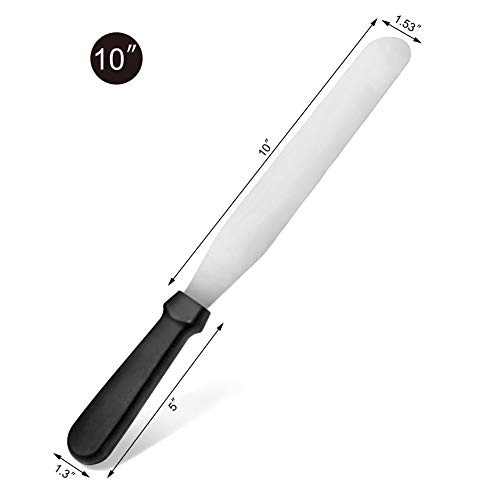 Image of New Star Foodservice Straight Icing Spatula, 10 Inch Blade, 15 Inch Overall, Bakery-Grade Stainless Steel Cake Decorating Spatula