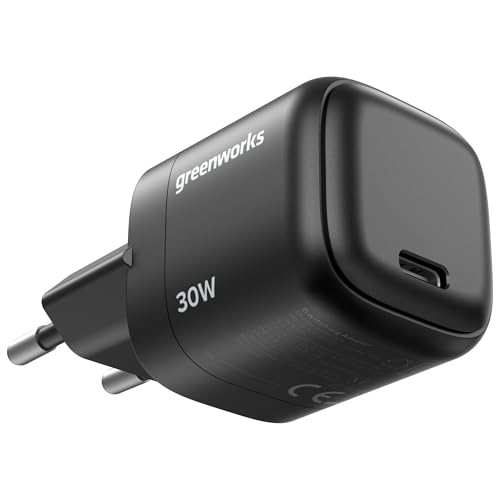 Greenworks Caricatore Usb C 30W,Ricarica Rapida, Compatto E Pieghevole Per Samsung Galaxy S25 Ultra/S24, Iphone 17/16, Macbook, Pixel 9, Ipad, Garanzia 3 Anni -AP030EA