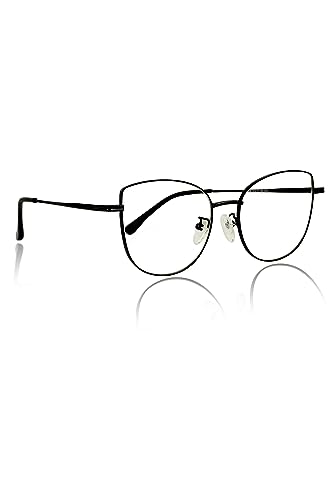Image of Jodykoes Cat Eye Frames for Women Premium Series Designer Eyeglasses with Blu Cut Anti-Glare Protection | Fashionable Metal Frames | Ideal for Computer and Blue Rays