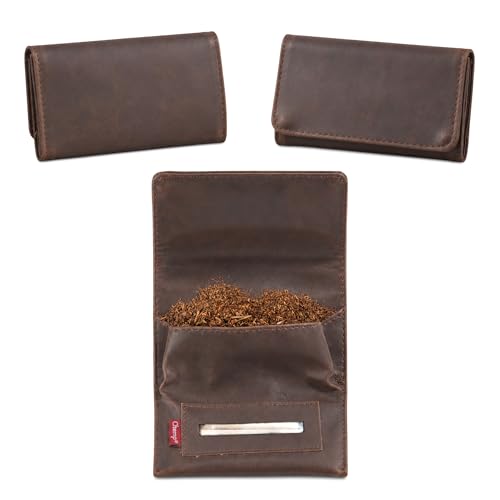 Pitillera Tabaco de Liar Marrón – Tabaquera Portatabaco con Compa...