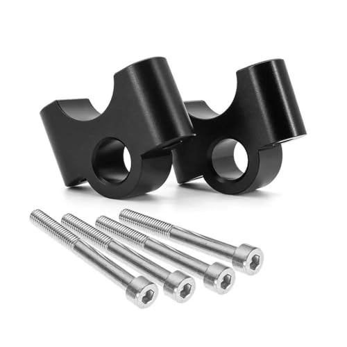 Abrazadera Manillar Aluminio Elevador De Manillar De Motocicleta para R1200GS, R1250GS, LC Adventure, ADV, S1000XR, Adaptador De Extensión De Abrazadera De Manillar De 32 Mm.(Negro)