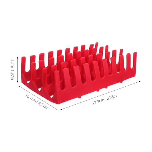 COLLBATH Mailbox Interior Liner Silicone Waterproof Mailbox Tray Insert with Elevated Anti-Slip Design for Outdoor Letter Protection, Rectangular 7\'\' X4.2\'\' Red