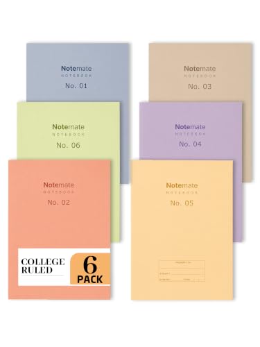 Image of DOODLE Notemate A4 Notebook Pack of 6 | 160 Pages Each | Smooth Paper | Minimal Design Notebooks for School, College, Office, Notes, Lists, Study & Everyday Writing