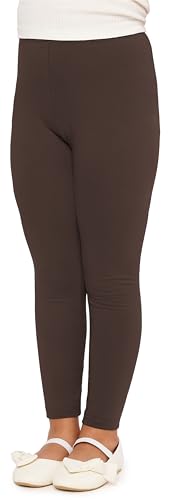 Merry Style Leggins de algodón para Niñas Mallas Deportivas Pantalones Largos Ropa Deportiva Leggings de niña MS10-225 (Marrón, 122 cm)