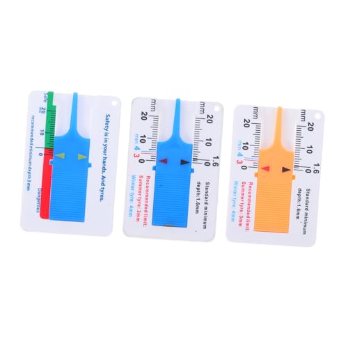 SOLUSTRE Plastic Tire Tread Depth Gauge Accurate Tread Measurement Tool for Cars Trucks Suvs Essential Brake Measurement Tool for Safe Driving