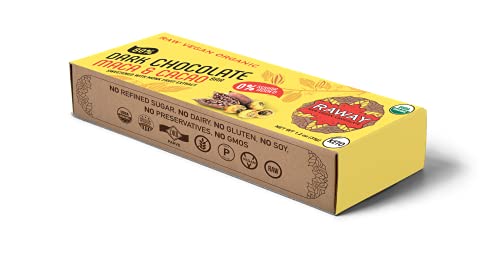 Raway | Pure Dark Gourmet Chocolate | Vegan, Keto, Raw, Organic, Dairy-Free, Sugar-Free, Gluten-Free, Soy-Free, Paleo, Low Carb, Energy Snack, Non-Gmo, Kosher Parve (Chocolate/Maca & Cacao, Pack Of 6) #TOP3