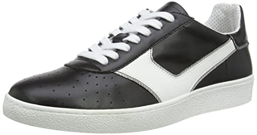 Image of PANTOFOLA D'ORO 1886 Men's Modena Oxford Flat, Nero /Silver /Bianco, 5.5 UK