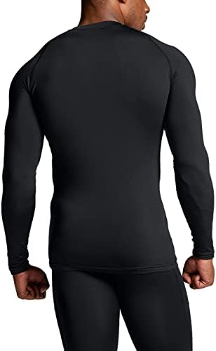 TSLA 1 or 2 Pack Men's Thermal Long Sleeve Compression Shirts, Athletic Base Layer Top, Winter Gear Running T-Shirt