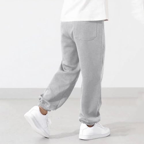 Boys Jogger Sweatpants 5-13 Years Kids Fleece Cotton Athletic Track Pants with Pockets Youth Active Running Trousers4
