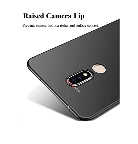 Image of Mobile Back Cover Case for Nokia 7.1 (Silicone Case|CameraProtection|Black SC1510)
