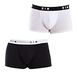 Ceinture discrète noire et blanche avec le logo Dim