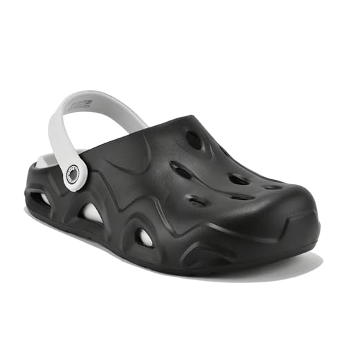 Image of Woodland Men's Black /Lgrey Eva Slides-UK-5 (EURO 39)