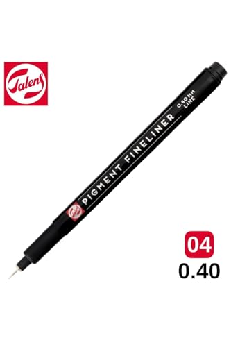 Pigment Fineliner Teknik Çizim Kalemi, Siyah, 0.40 mm
