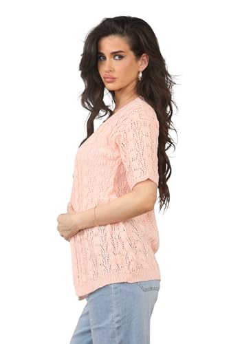 Image of Loxdonz Women's Short Sleeve Cropped Cardigan Sweaters Open Front Bolero Short Shrugs for Women