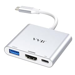 Silver 3 in 1 USB C Adapter