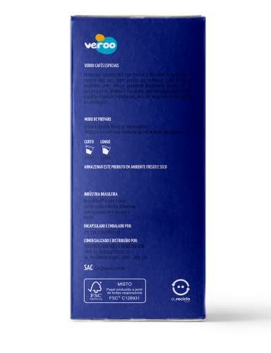 Cápsulas de Café Veroo Café Especial, Produtor Ismael Madeira, compatível com Nespresso, contém 10 c