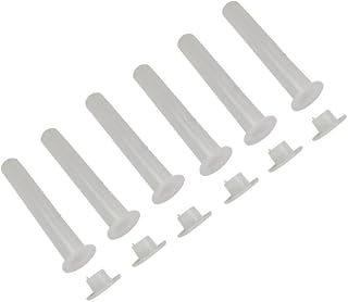 Pool Fence Deck Sleeves & Caps - White - Fits 1/2" Holes - DIY Mesh Safety Fence Inserts - 6 Sleeves & 6 Covers, Works with Most Brands