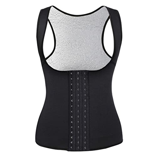 Débardeur zipper body shaper avec compression abdominale et effet sauna