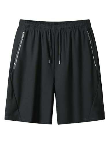 Boys Athletic Shorts Quick Dry Zipper Pockets Active Gym Workout Shorts 8-16 Years