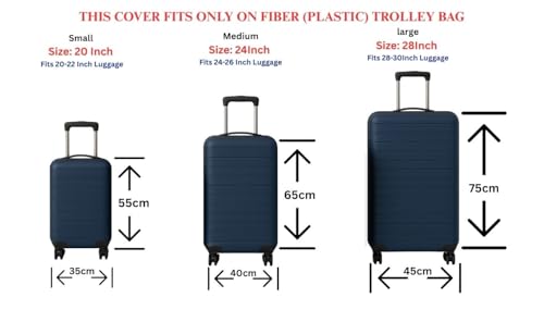Image of Printed Travel Luggage Cover for Suitcase - Stretchable & Scratchproof Trolley Bag Protector