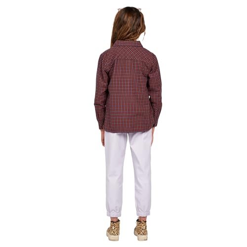 Image of Volcom Girls' Getting Rad Plaid Long Sleeve Flannel Shirt