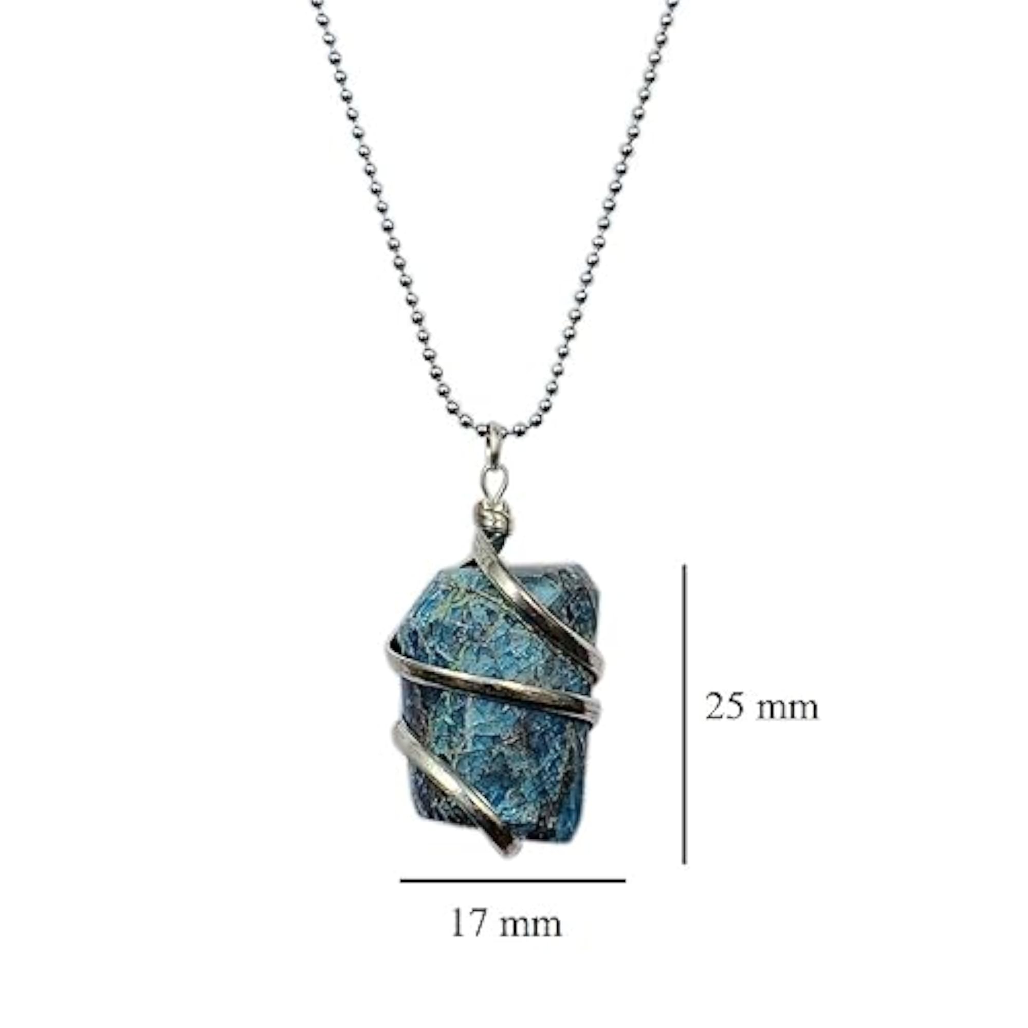 Natural Apatite Pendant with Chain