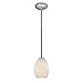 Brandy FireBird - E26 LED Rod Pendant - Brushed Steel Finish - White FireBird Glass Shade